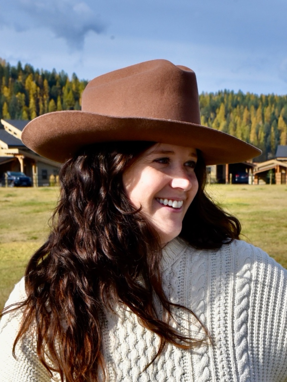 GIGI PIP Brown Ezra Western Wool Hat